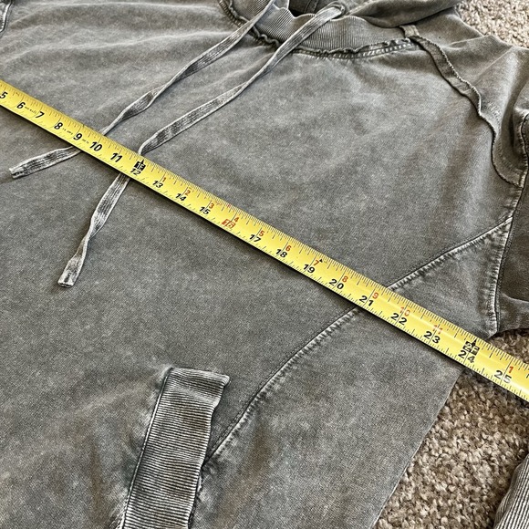 Easel Mineral Washed Oversized Hoodie Women's M Ribbed Cuff Hem Pockets Grunge - Picture 4 of 7